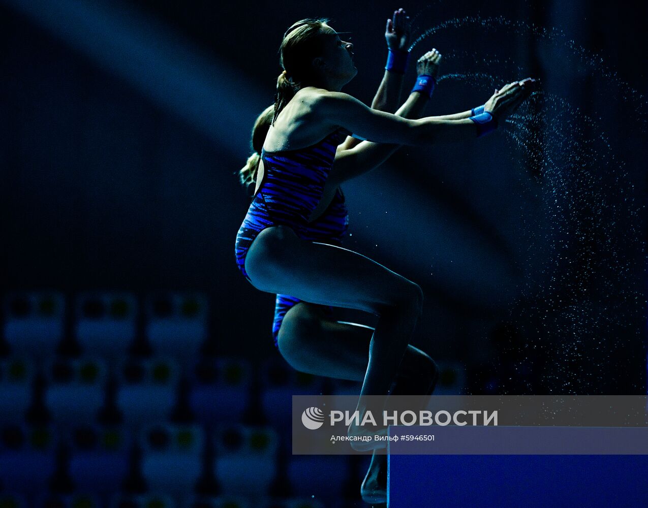 Чемпионат мира FINA 2019. Синхронные прыжки в воду. Женщины. Вышка 10 м