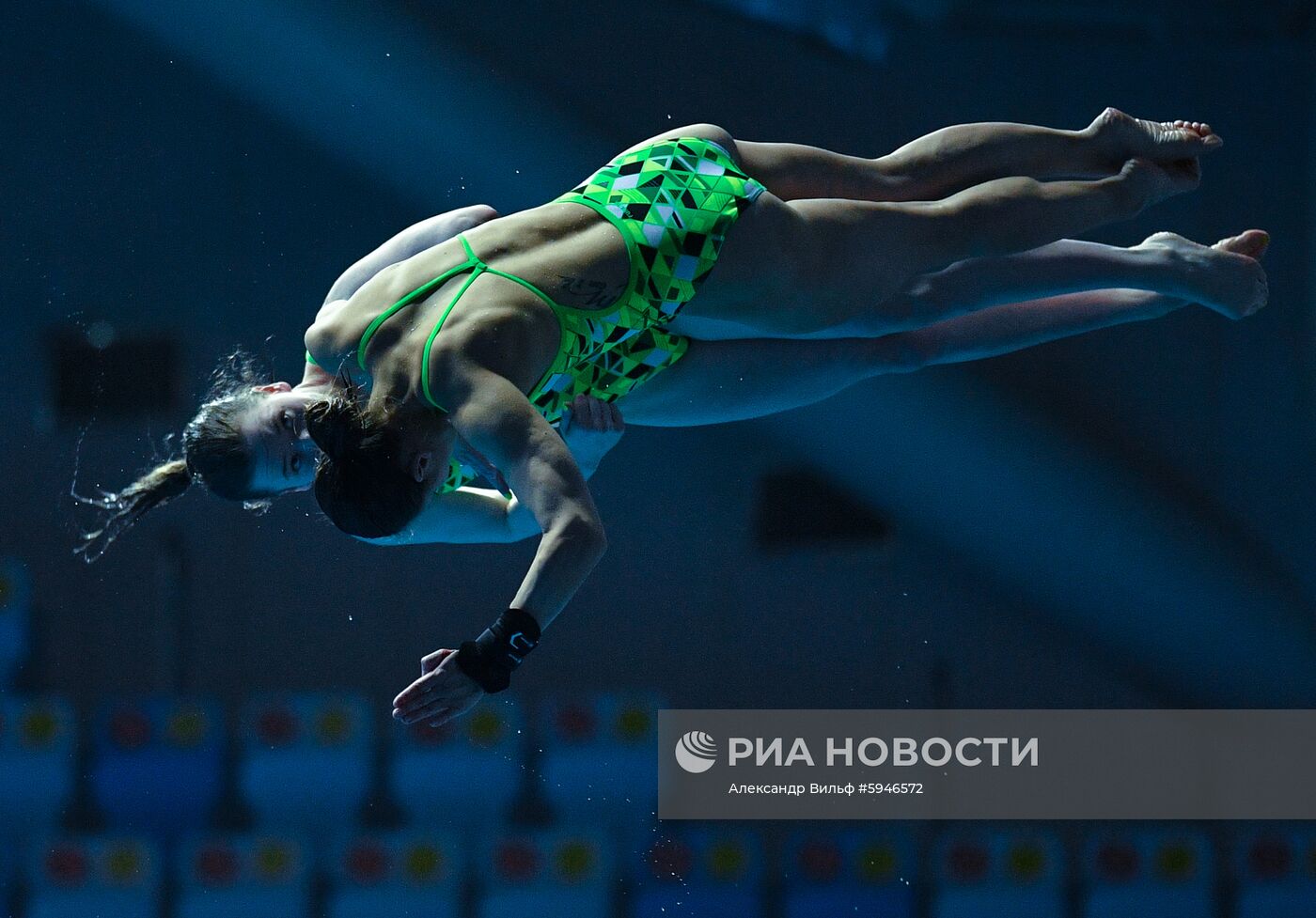 Чемпионат мира FINA 2019. Синхронные прыжки в воду. Женщины. Вышка 10 м