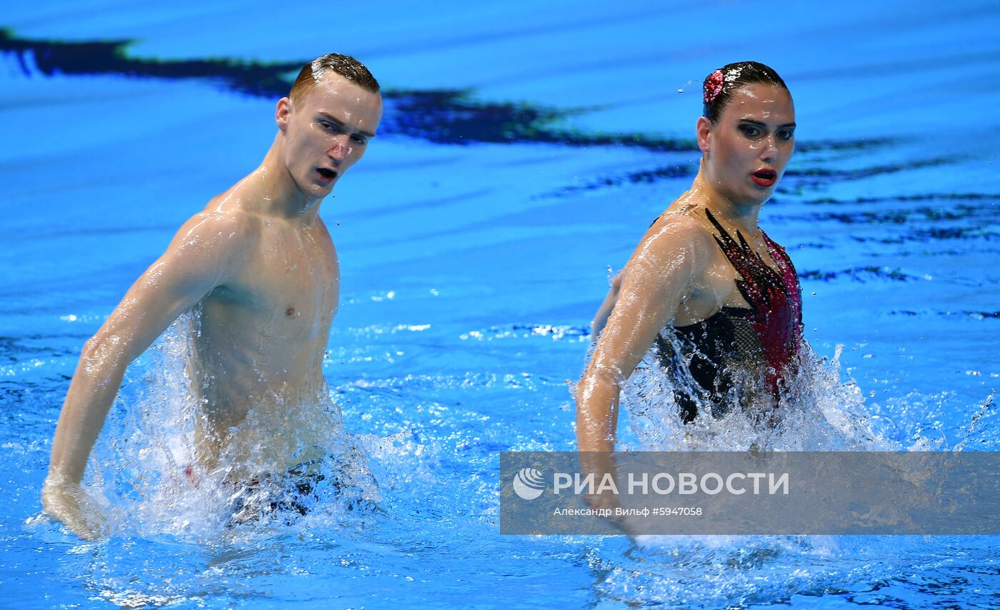 Чемпионат мира FINA 2019. Синхронное плавание. Смешанный дуэт. Техническая программа