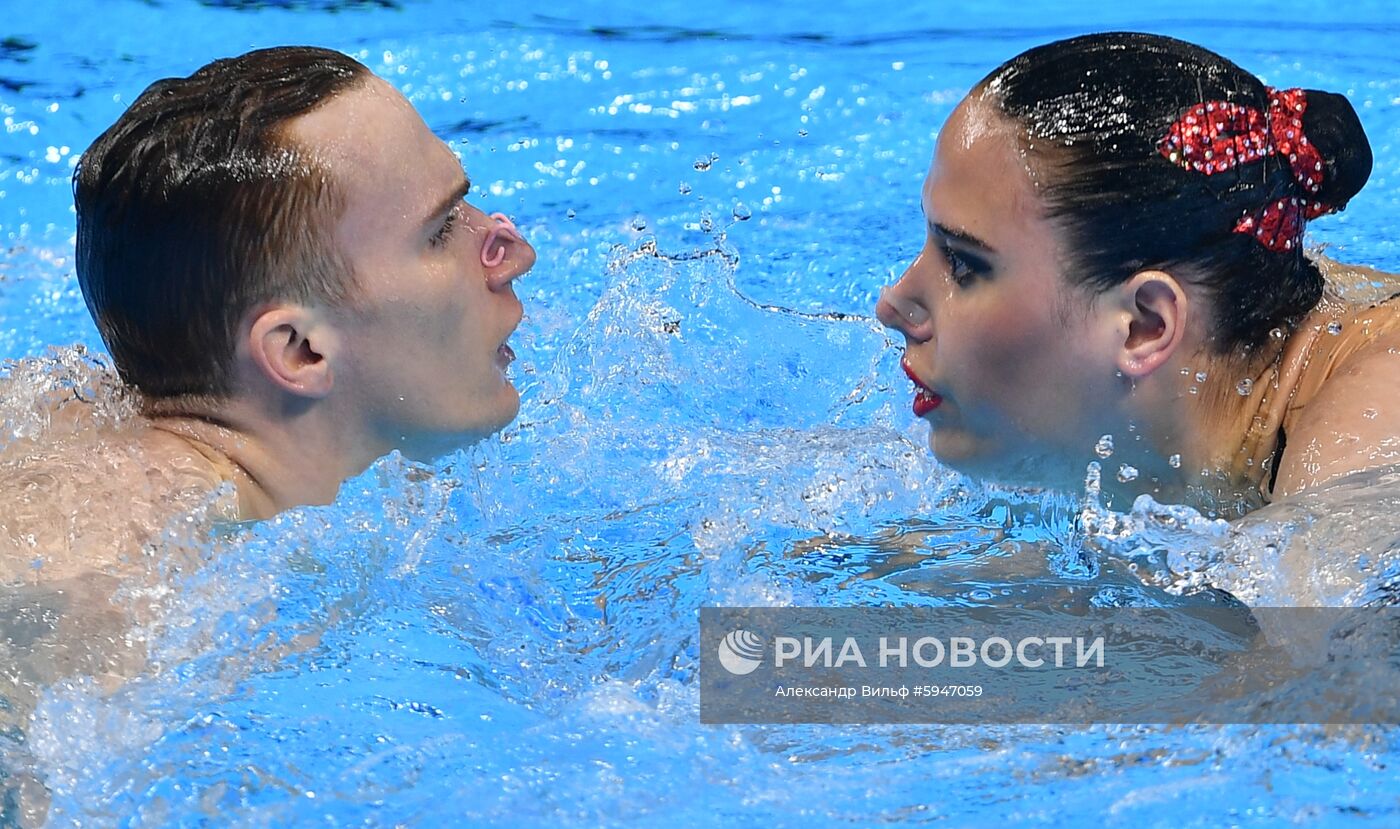 Чемпионат мира FINA 2019. Синхронное плавание. Смешанный дуэт. Техническая программа