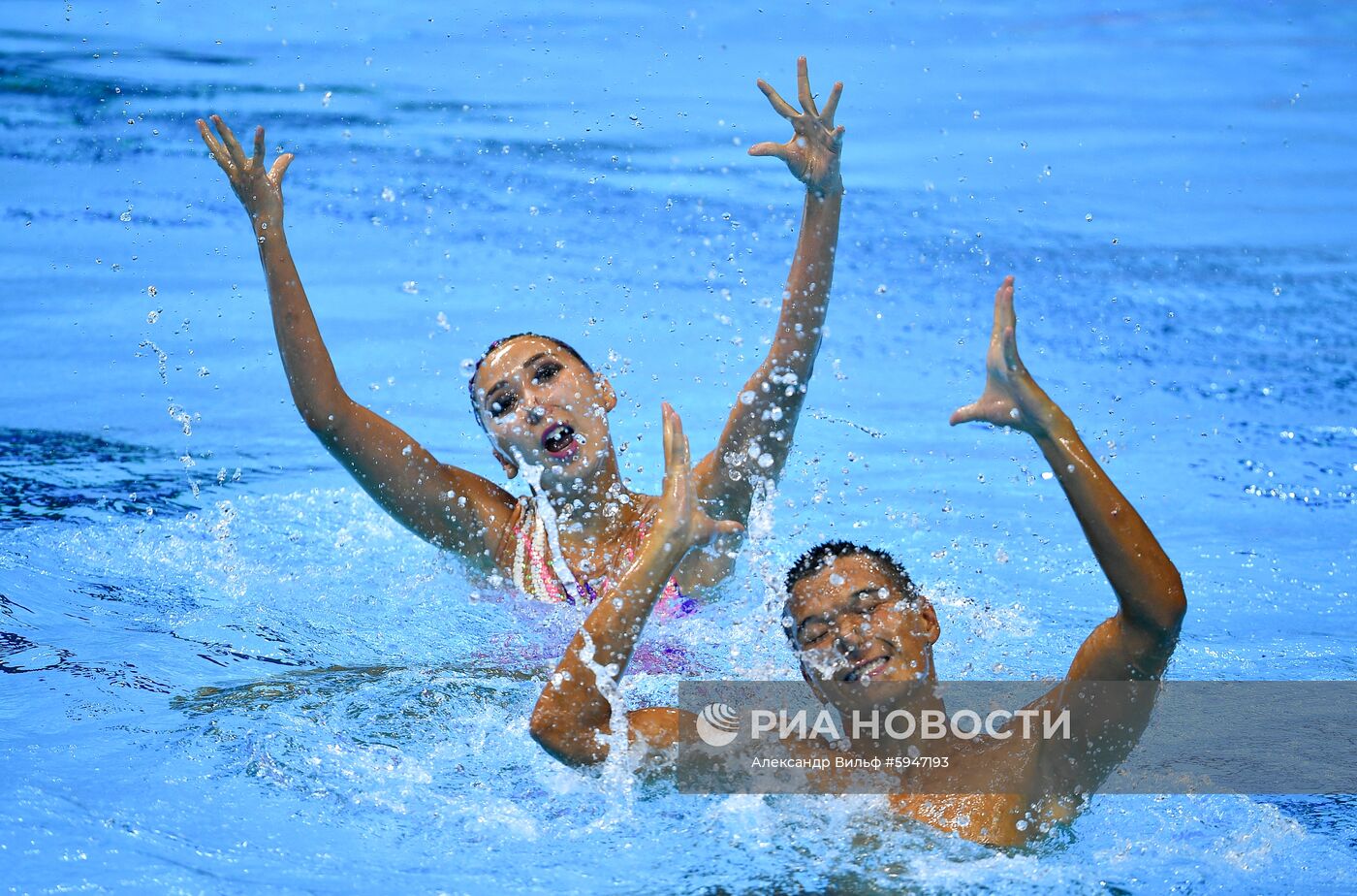 Чемпионат мира FINA 2019. Синхронное плавание. Смешанный дуэт. Техническая программа