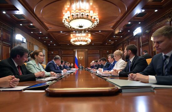 Премьер-министр РФ Д. Медведев провел заседание президиума Совета при президенте РФ по стратегическому развитию и национальным проектам