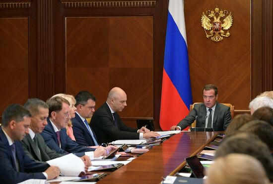 Премьер-министр РФ Д. Медведев провел заседание президиума Совета при президенте РФ по стратегическому развитию и национальным проектам