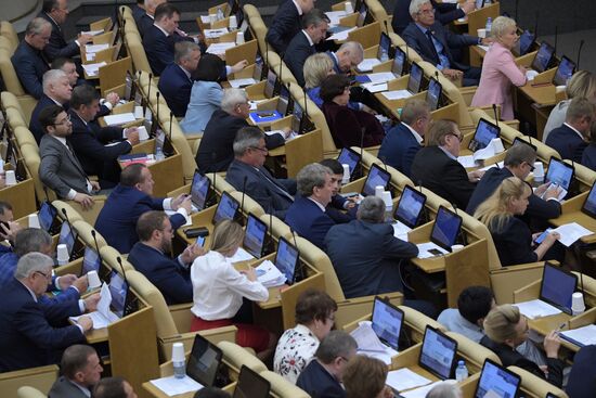 Пленарное заседание Госдумы РФ