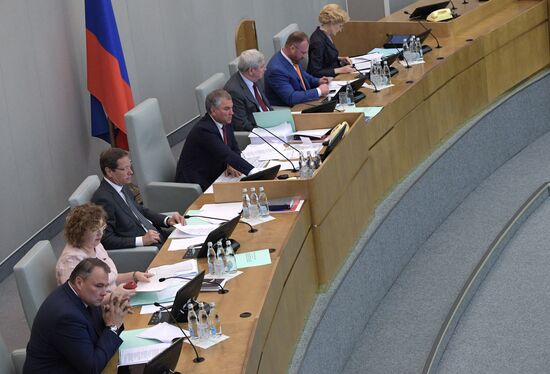 Пленарное заседание Госдумы РФ