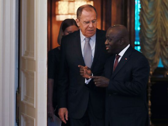 Встреча глав МИД РФ и Кот-д’Ивуара С. Лаврова и М. Амон-Тано