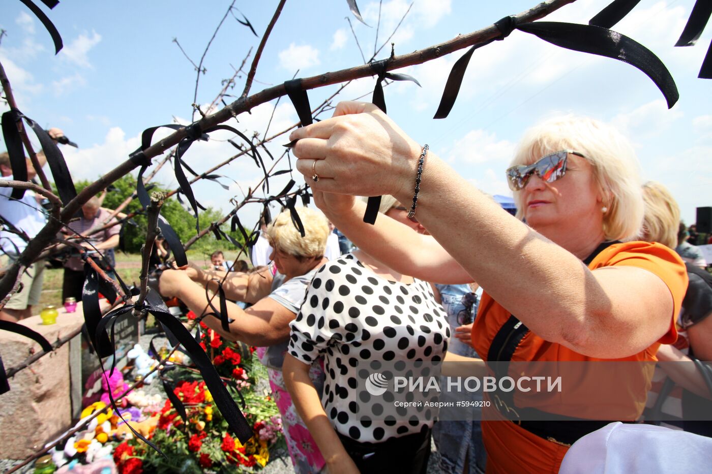 Акция в память об авиакатастрофе Boeing 777 в Донецкой области