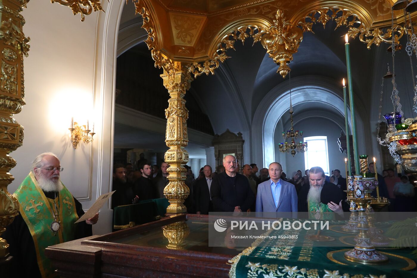 Президенты РФ и Белоруссии В. Путин и А. Лукашенко посетили Валаамский монастырь