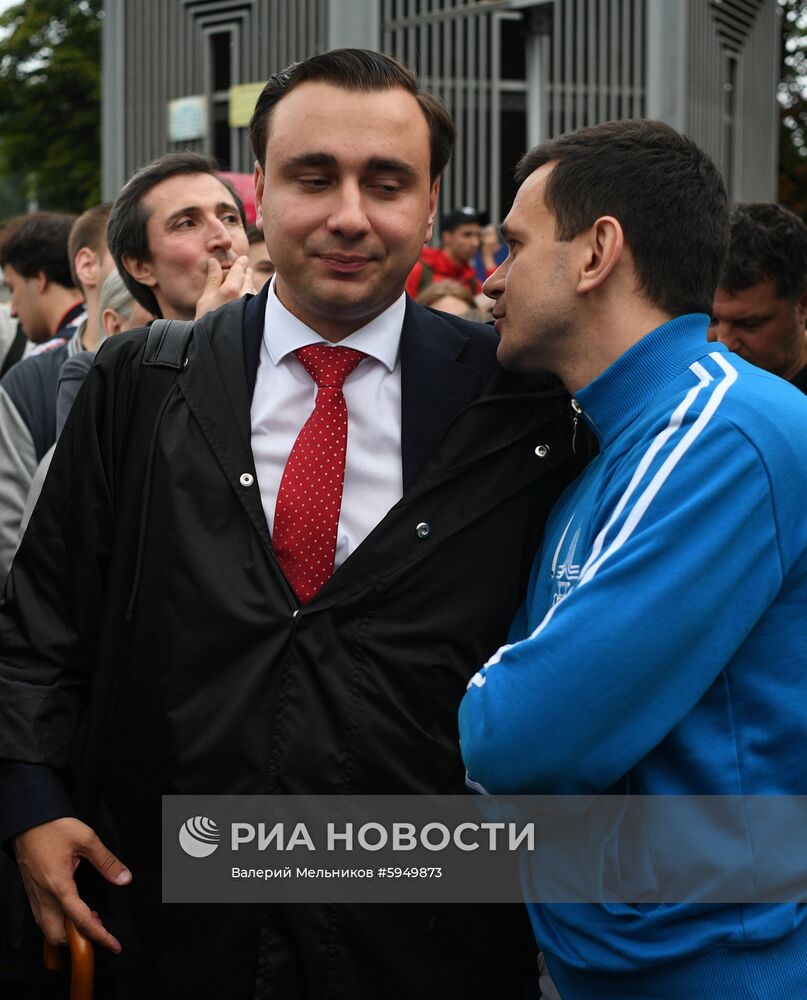 Акция в поддержку независимых кандидатов в Мосгордуму