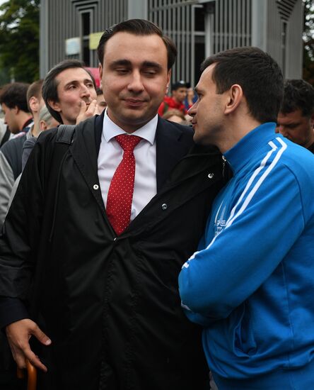 Акция в поддержку независимых кандидатов в Мосгордуму 