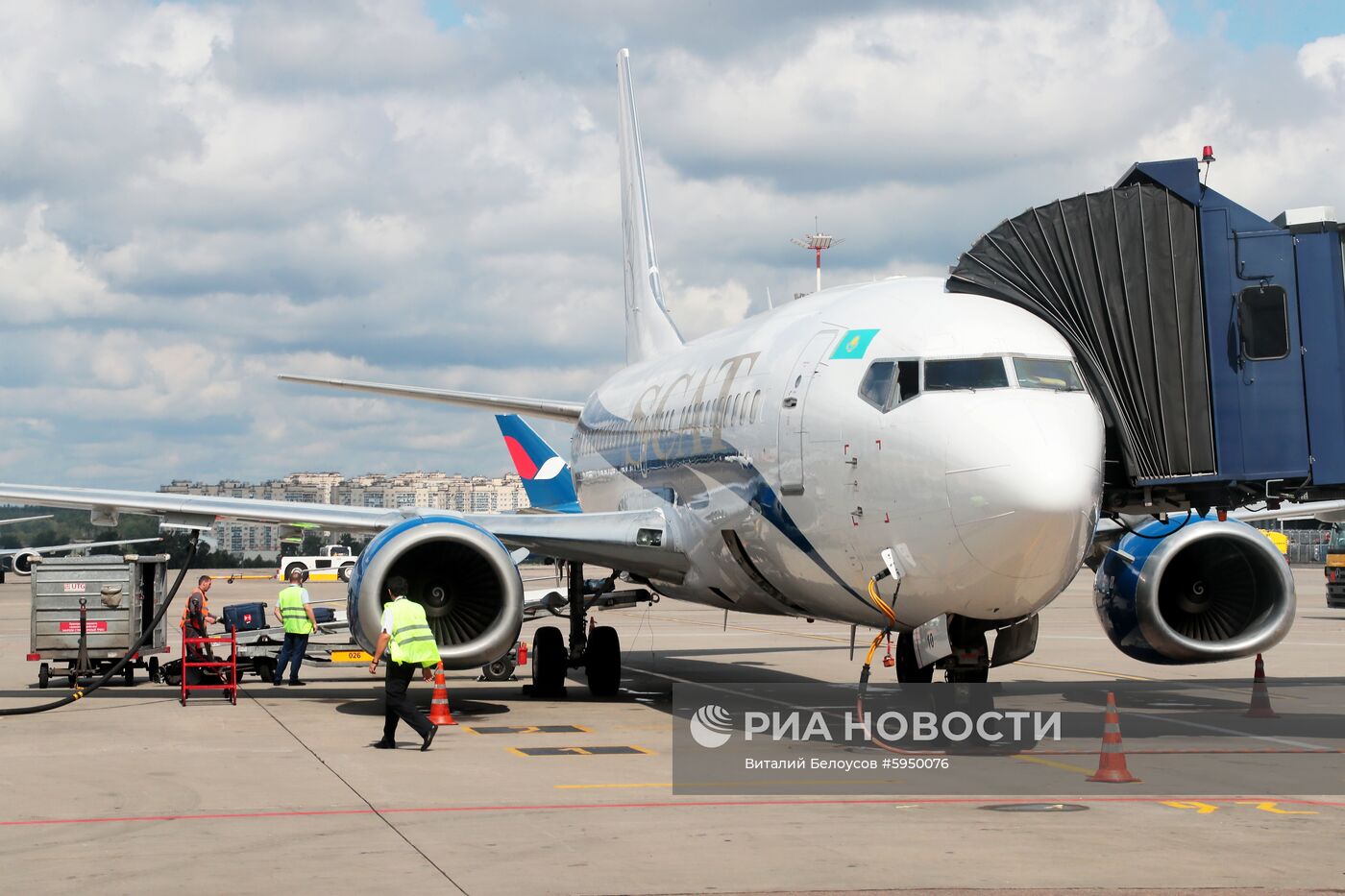 Встреча рейса авиакомпании SCAT Airlines во Внуково 