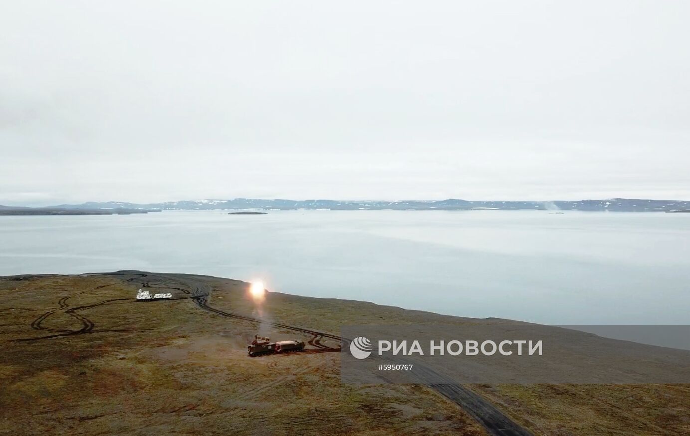 Стрельбы из арктических ЗРК "Тор-М2ДТ" на архипелаге Новая Земля