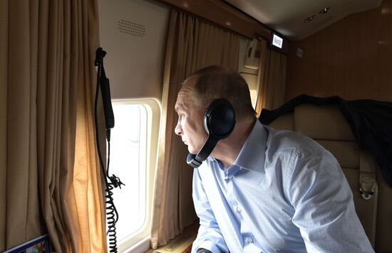 Президент РФ В. Путин посетил Иркутскую область