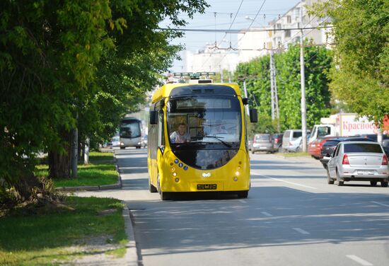 Электробус производства "Белкоммунмаш" вышел на маршрут