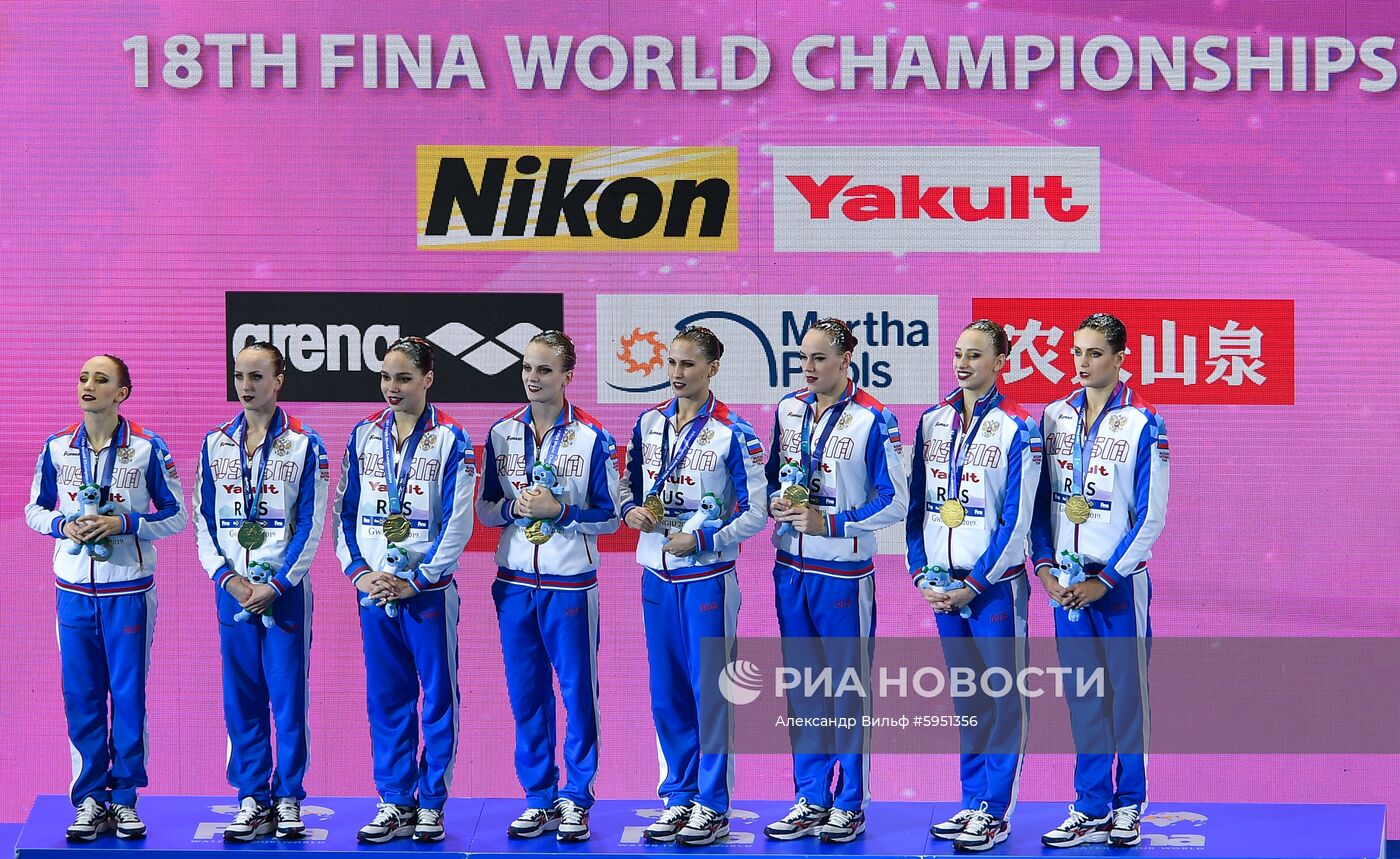 Чемпионат мира FINA 2019. Синхронное плавание. Группы. Произвольная программа