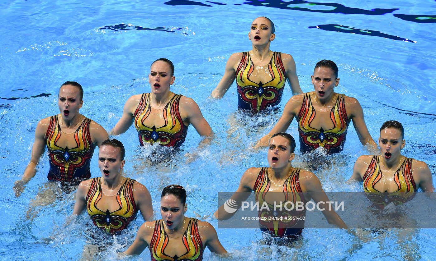 Чемпионат мира FINA 2019. Синхронное плавание. Группы. Произвольная программа