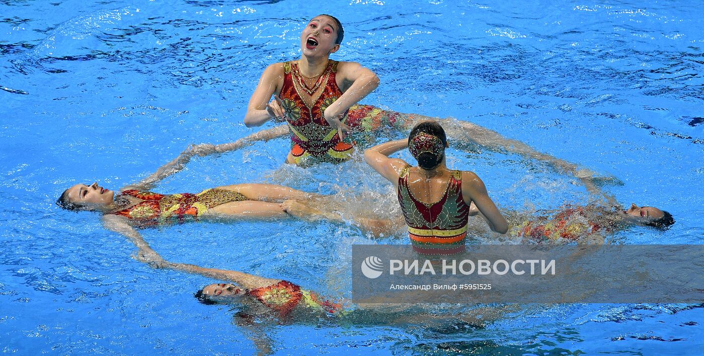 Чемпионат мира FINA 2019. Синхронное плавание. Группы. Произвольная программа