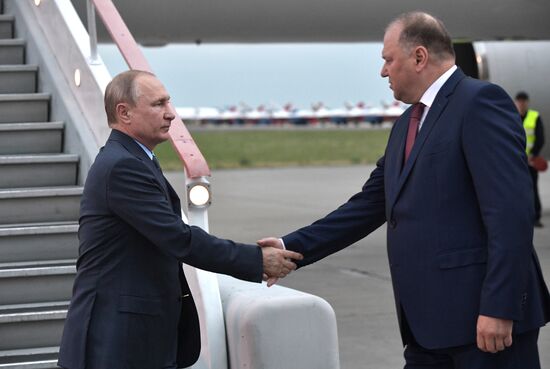 Рабочая поездка президента РФ В. Путина в Магнитогорск