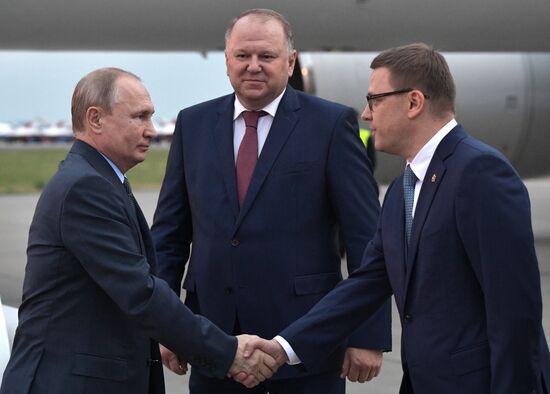 Рабочая поездка президента РФ В. Путина в Магнитогорск