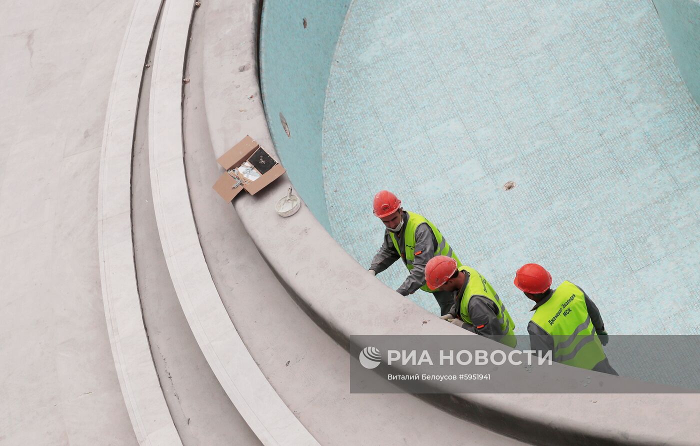 Строительство дворца водных видов спорта в Москве 