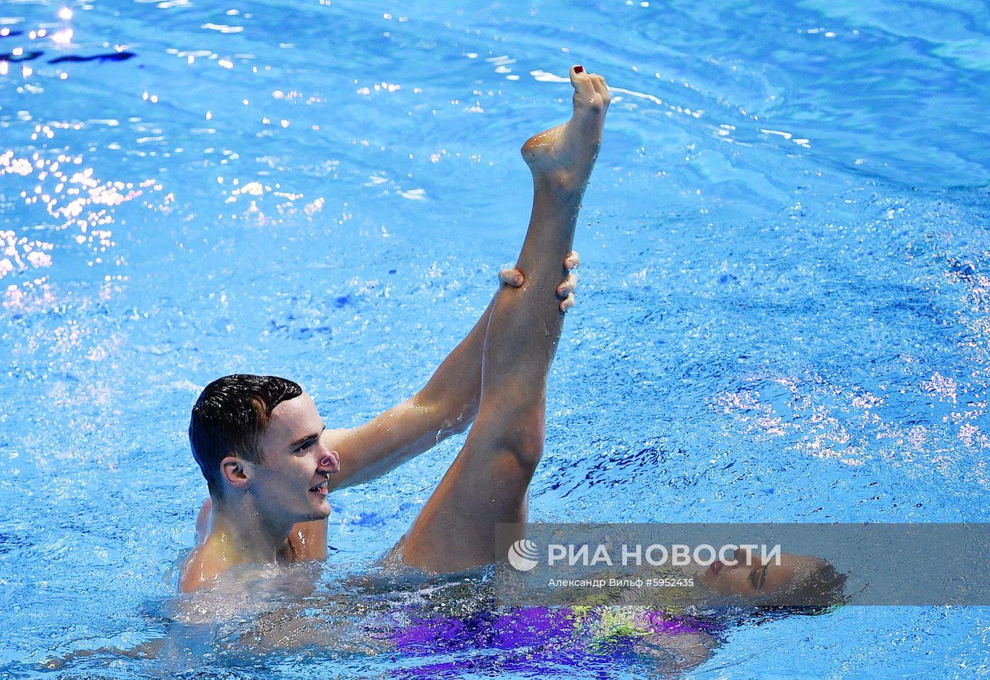 Чемпионат мира FINA 2019. Синхронное плавание. Смешанный дуэт. Произвольная программа