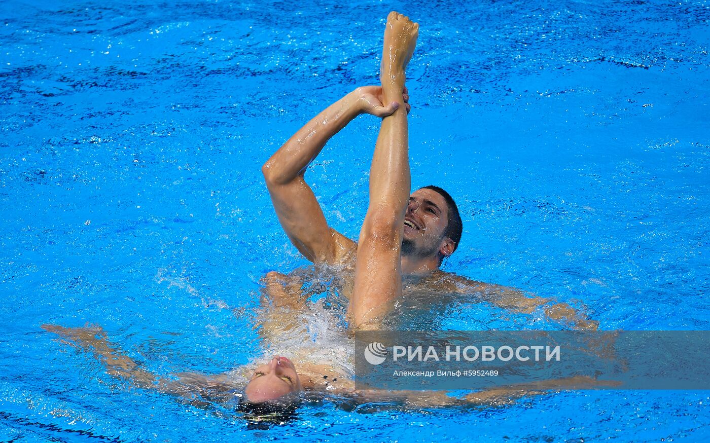 Чемпионат мира FINA 2019. Синхронное плавание. Смешанный дуэт. Произвольная программа