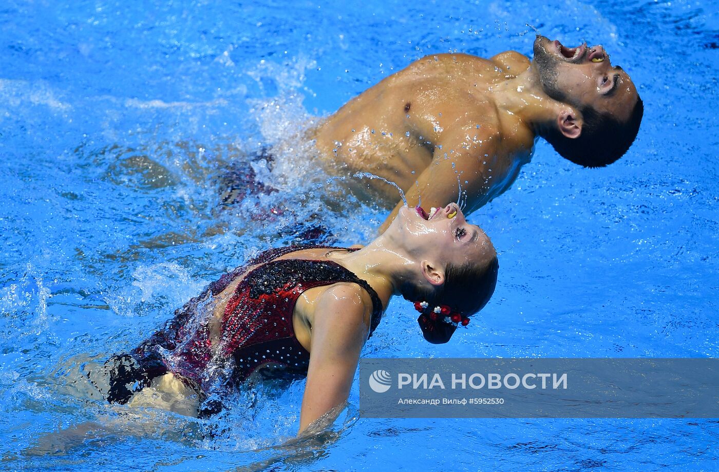 Чемпионат мира FINA 2019. Синхронное плавание. Смешанный дуэт. Произвольная программа