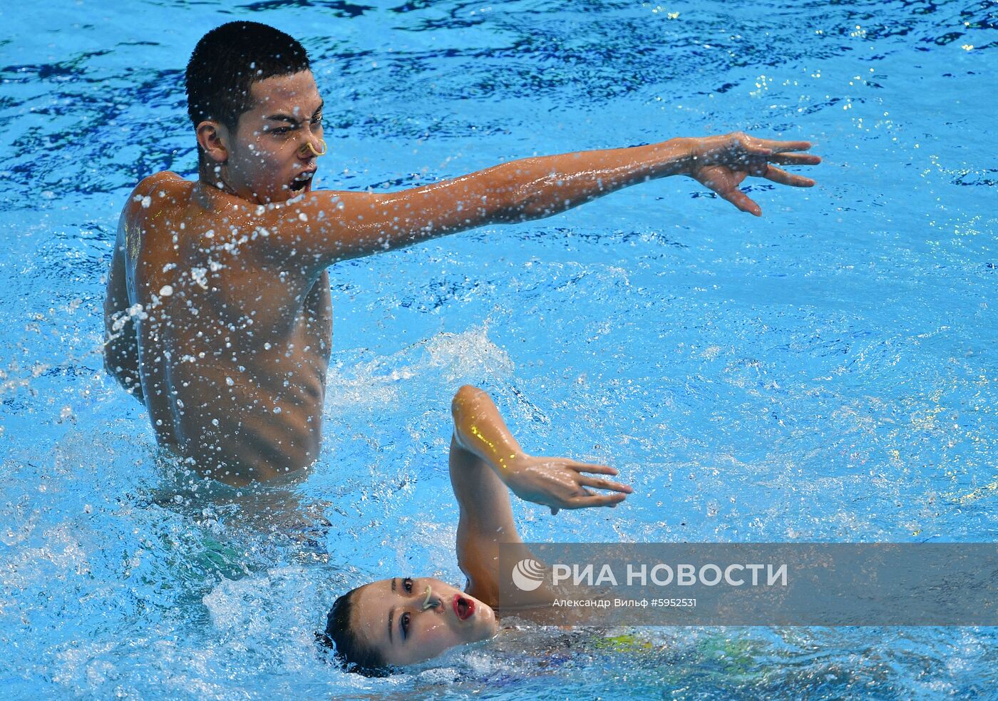 Чемпионат мира FINA 2019. Синхронное плавание. Смешанный дуэт. Произвольная программа