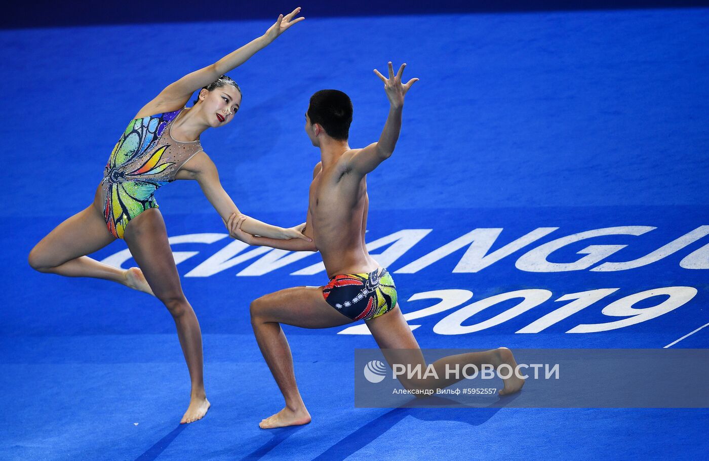 Чемпионат мира FINA 2019. Синхронное плавание. Смешанный дуэт. Произвольная программа