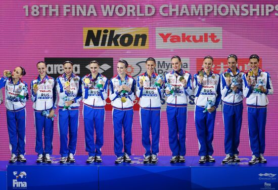 Чемпионат мира FINA 2019. Синхронное плавание. Комбинация. Произвольная программа