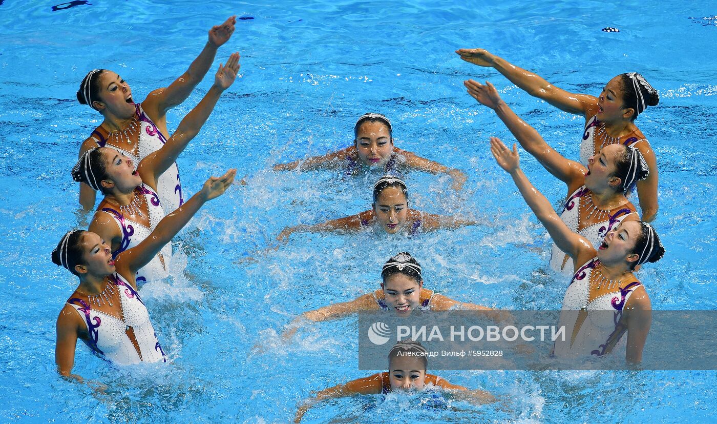 Чемпионат мира FINA 2019. Синхронное плавание. Комбинация. Произвольная программа