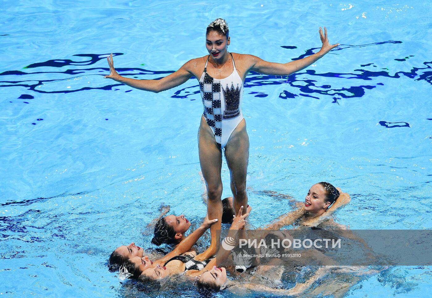 Чемпионат мира FINA 2019. Синхронное плавание. Комбинация. Произвольная программа