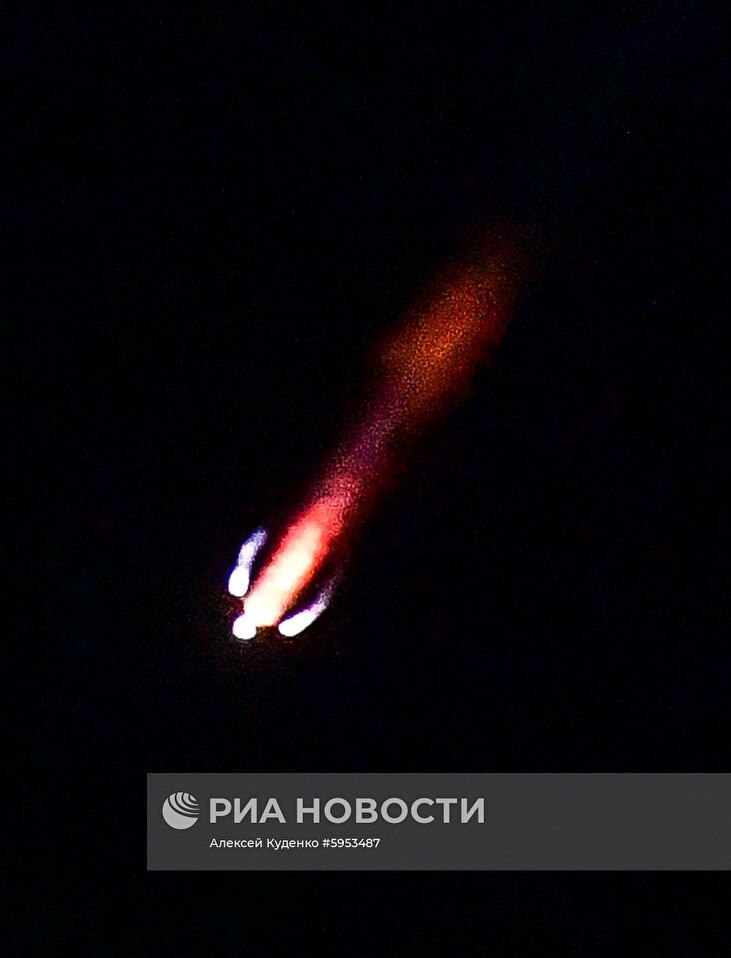 Пуск РН "Союз-ФГ" с ТПК "Сoюз МС-13" 