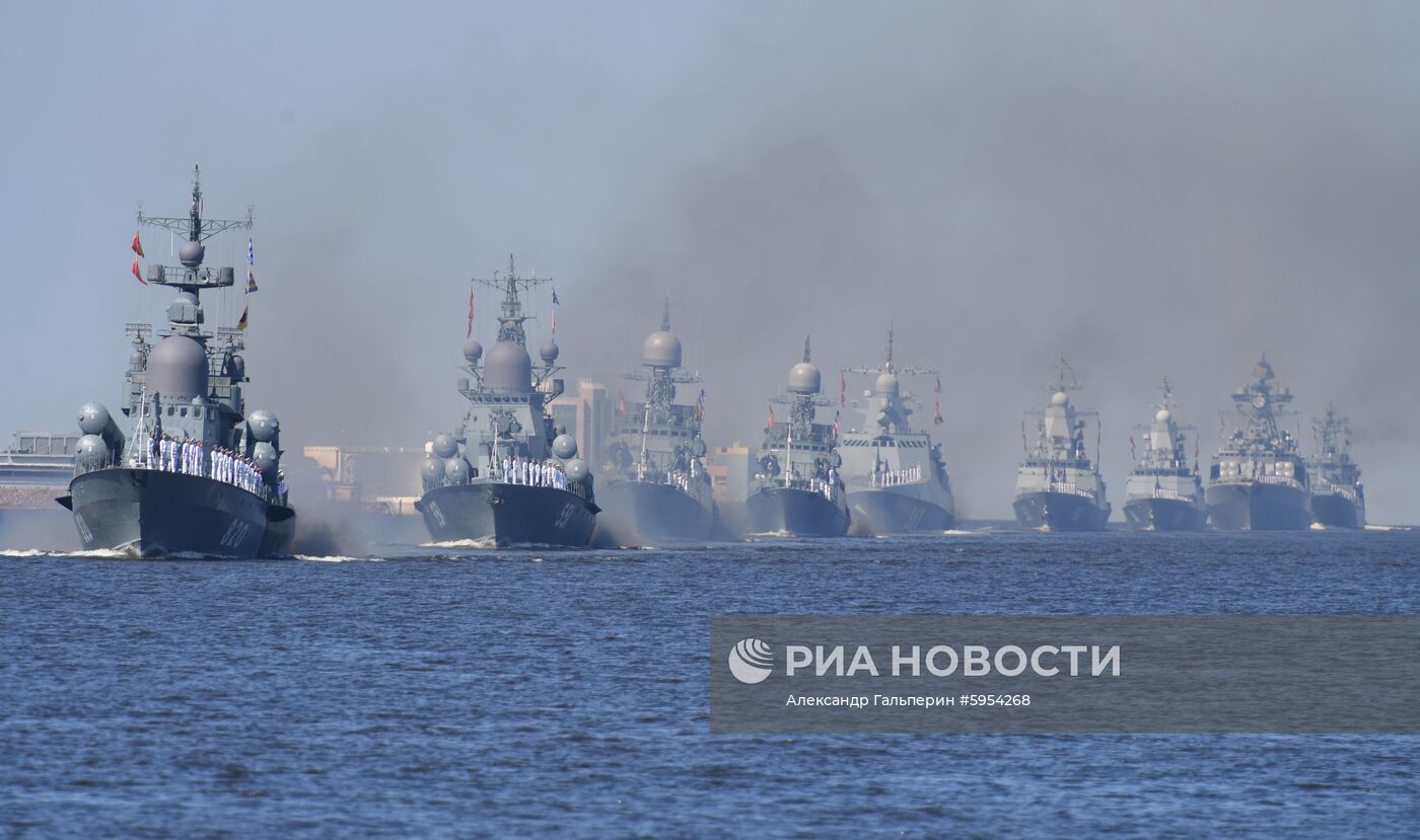 Репетиция парада в честь Дня ВМФ России