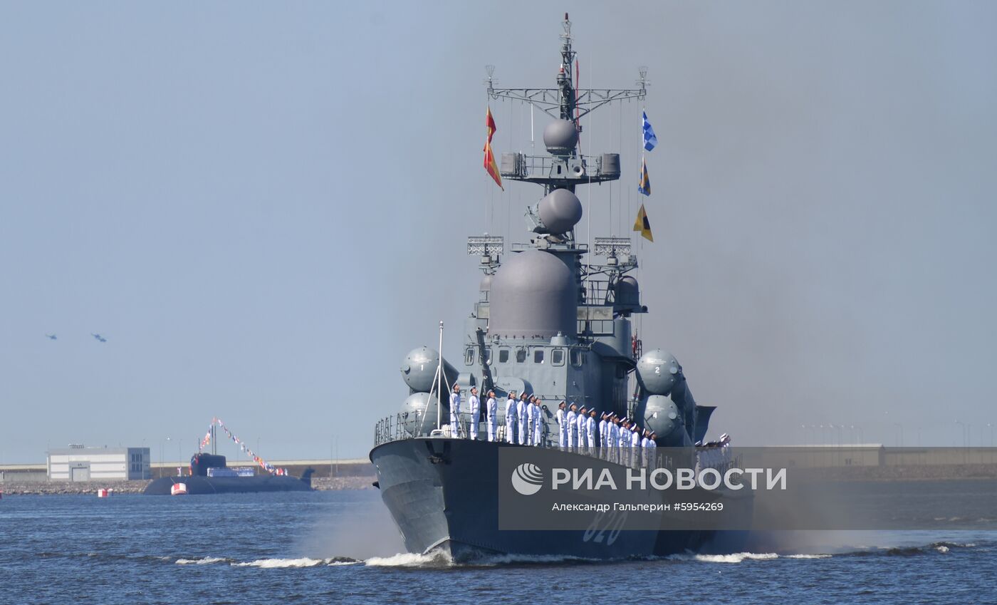 Репетиция парада в честь Дня ВМФ России