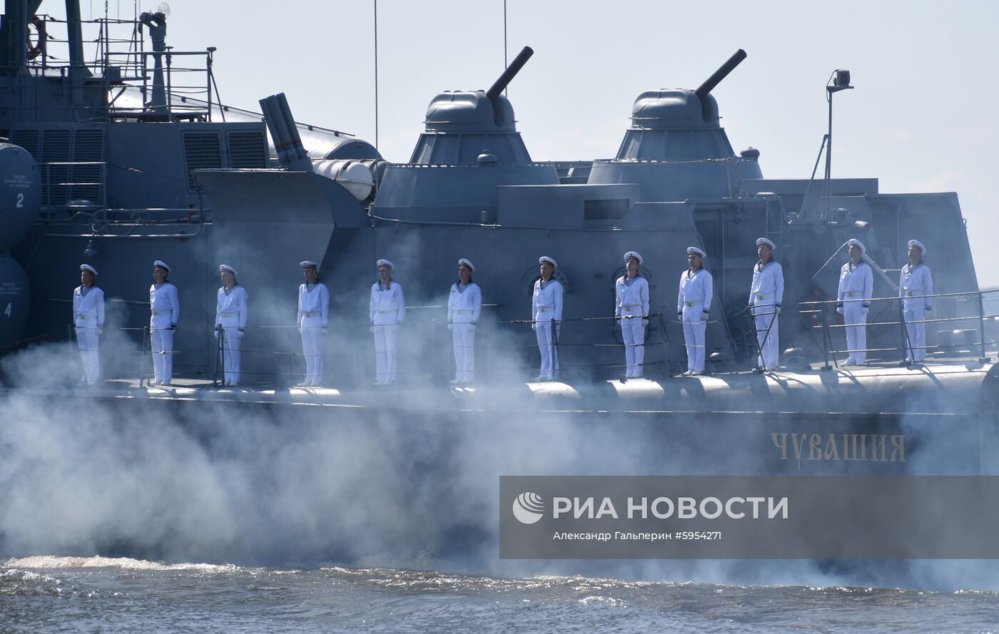 Репетиция парада в честь Дня ВМФ России