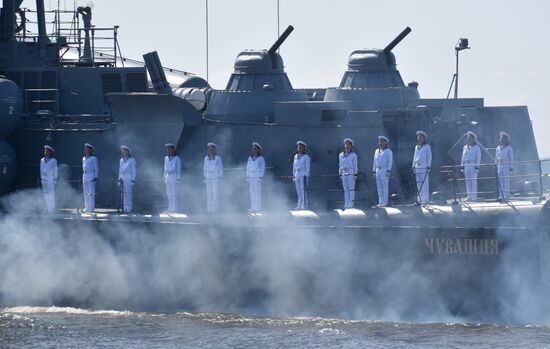 Репетиция парада в честь Дня ВМФ России 