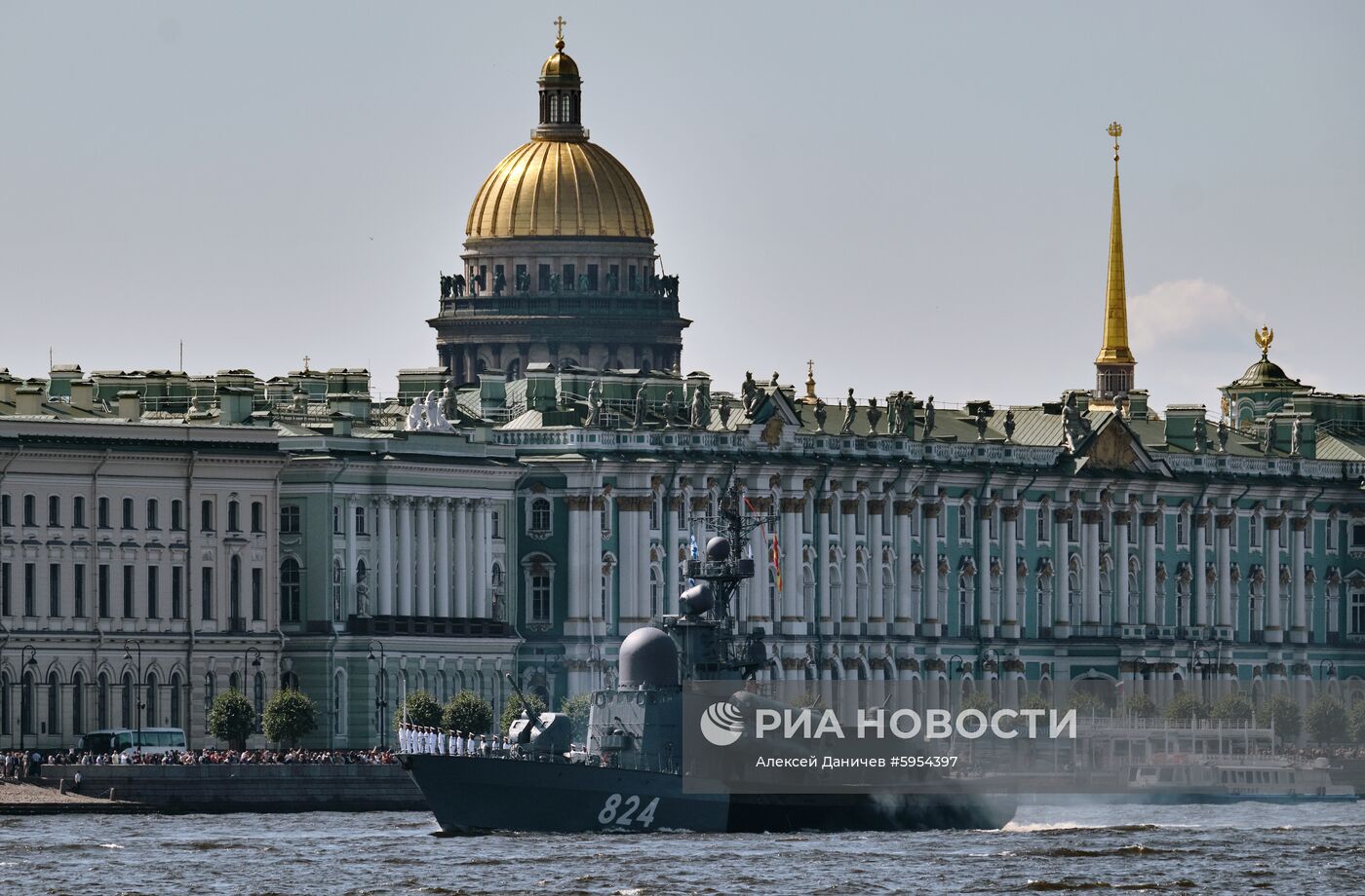 Репетиция парада в честь Дня ВМФ России 