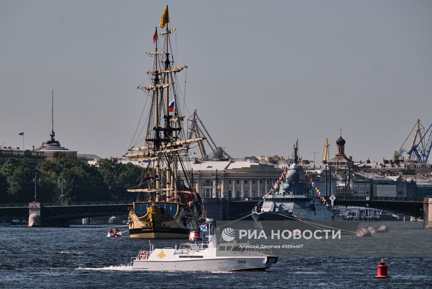 Репетиция парада в честь Дня ВМФ России