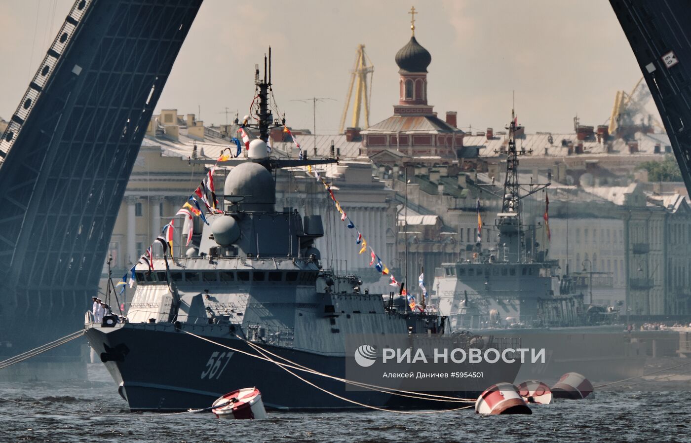 Репетиция парада в честь Дня ВМФ России 