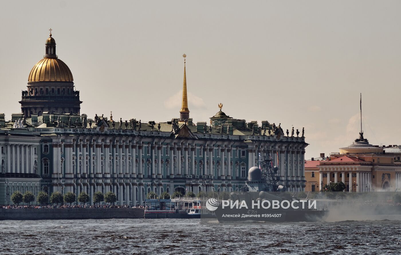 Репетиция парада в честь Дня ВМФ России