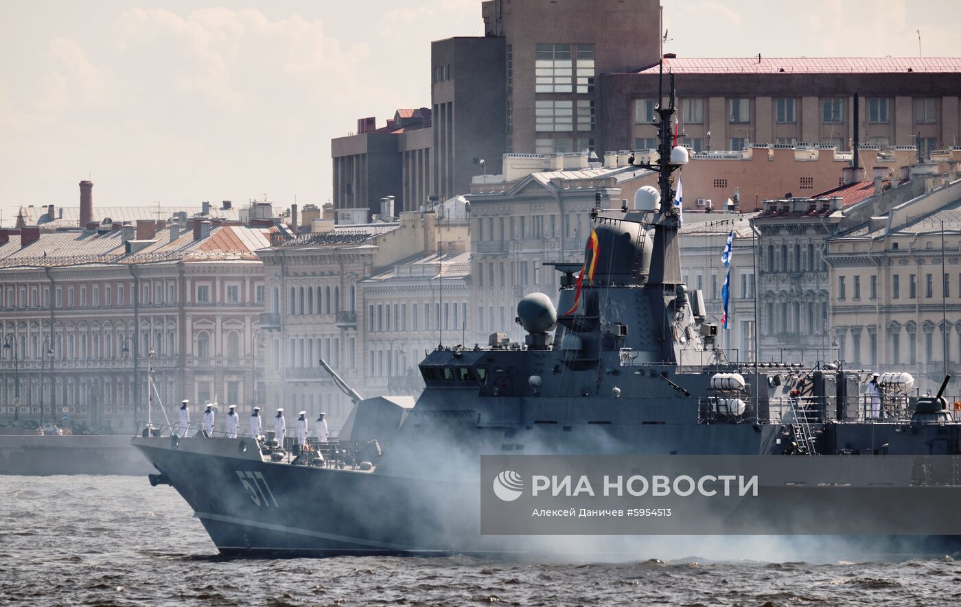 Репетиция парада в честь Дня ВМФ России 