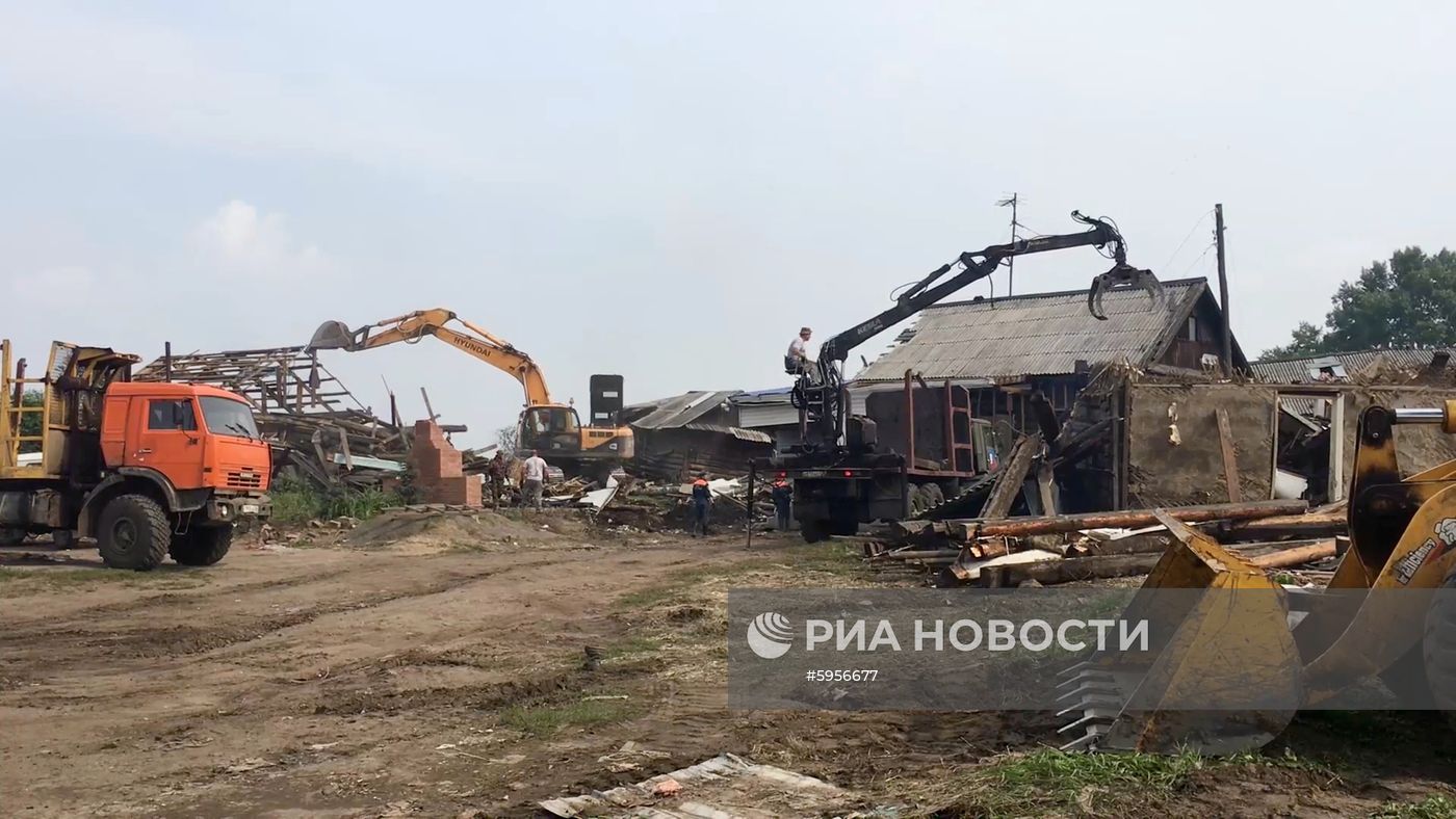 Ликвидация последствий паводка в Тулуне