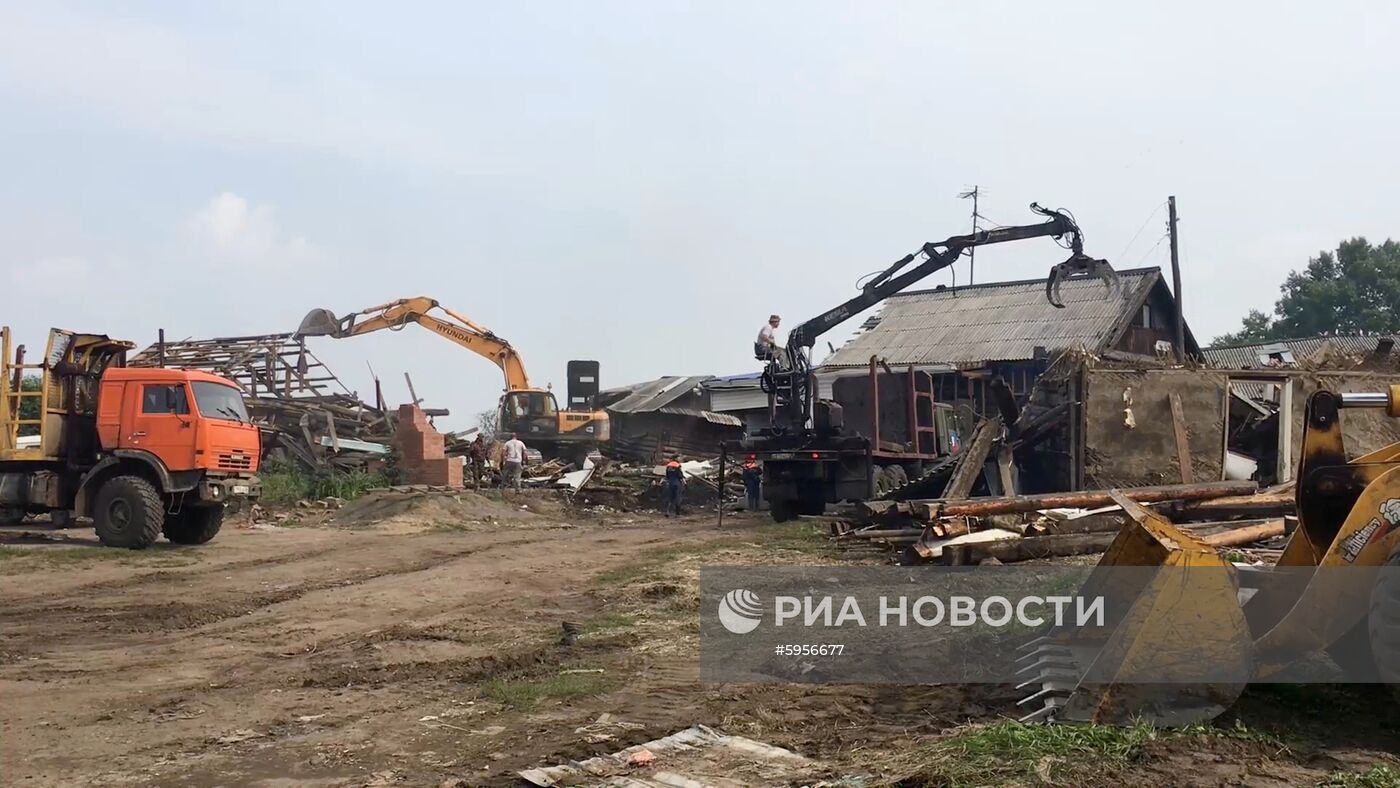 Ликвидация последствий паводка в Тулуне