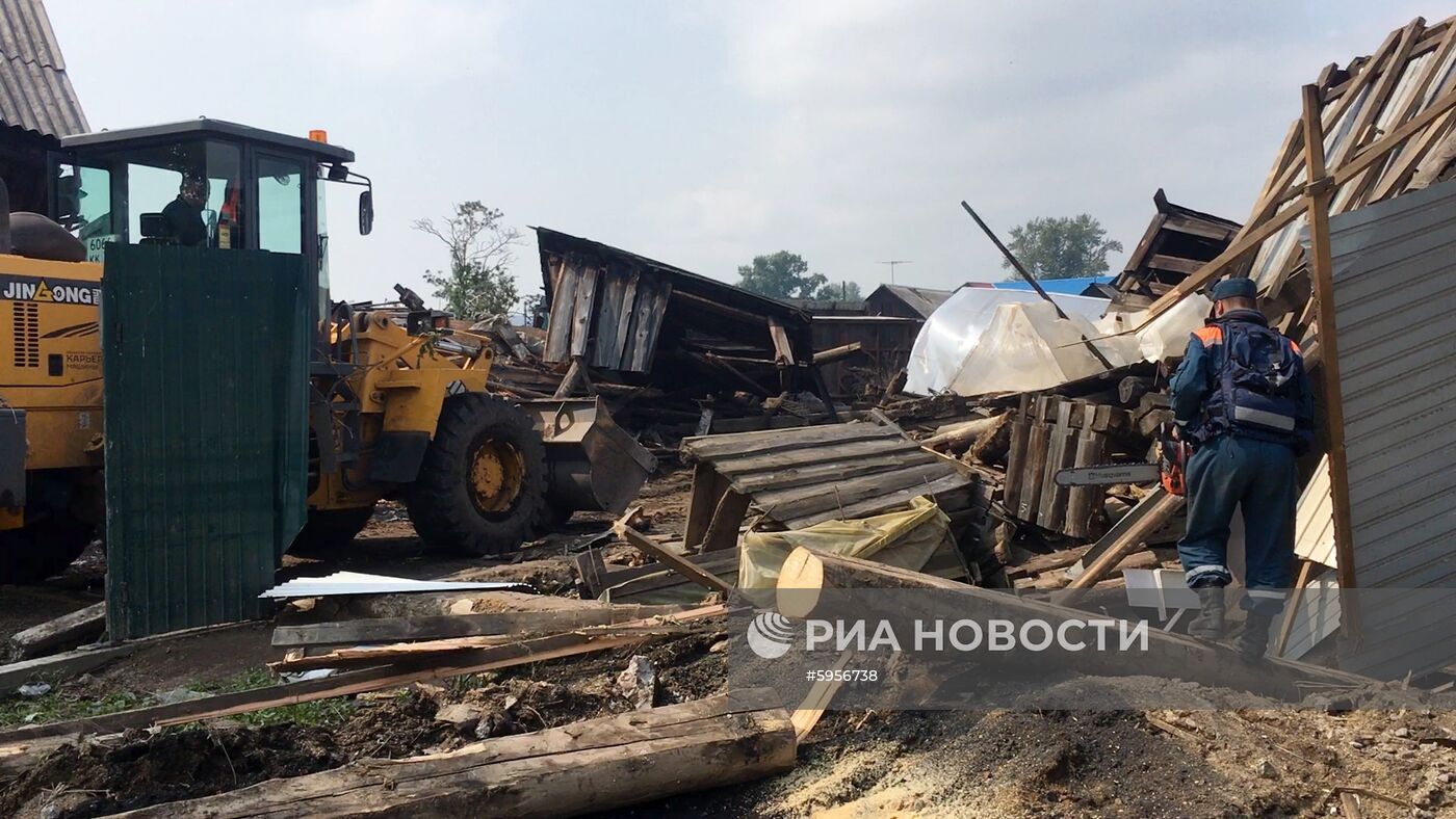 Ликвидация последствий паводка в Тулуне