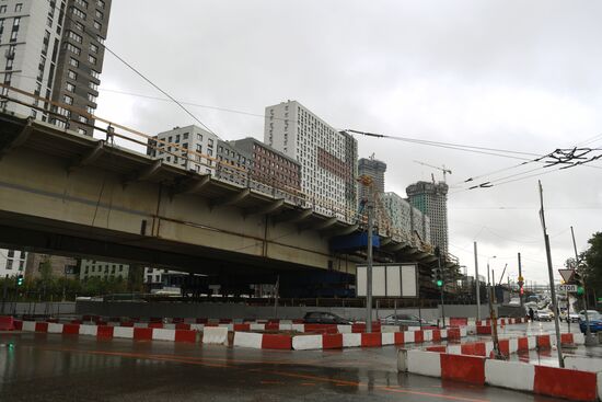 Строительство Карамышевского моста