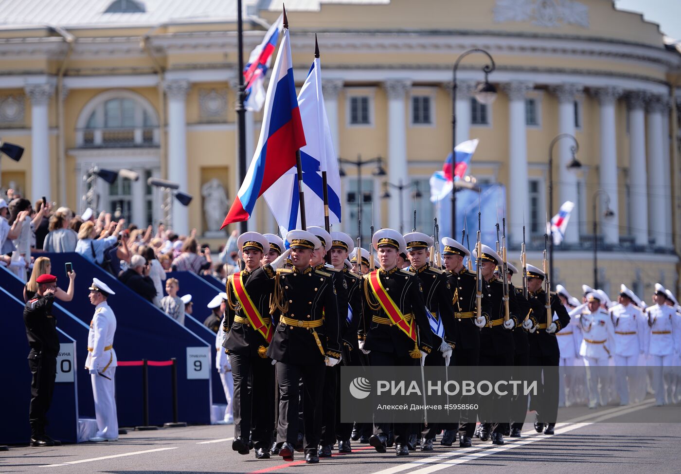 Репетиция парада ко Дню ВМФ в городах России