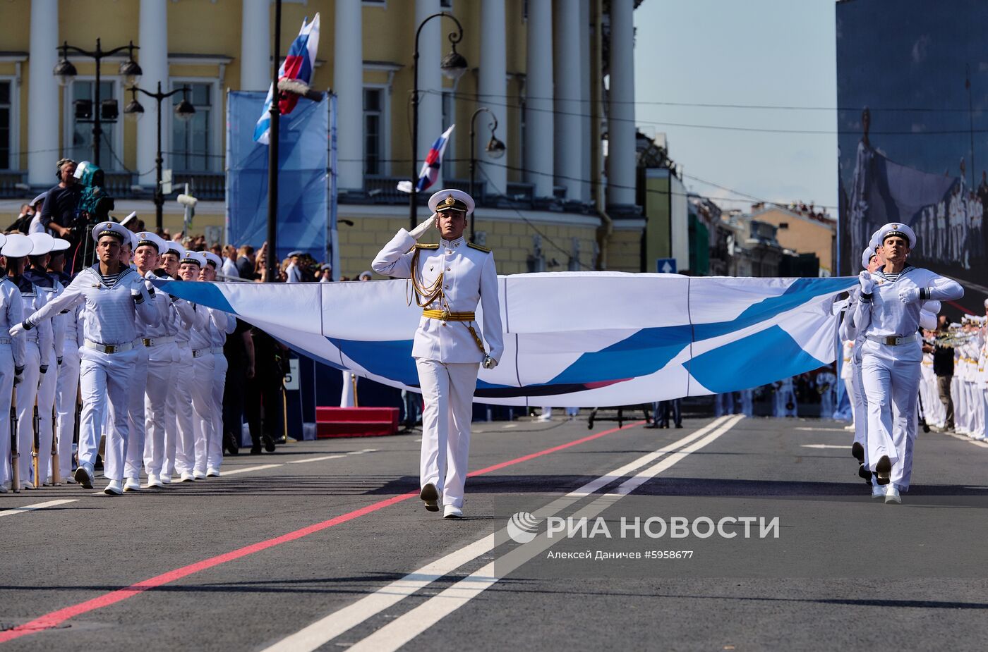 Репетиция парада ко Дню ВМФ в городах России