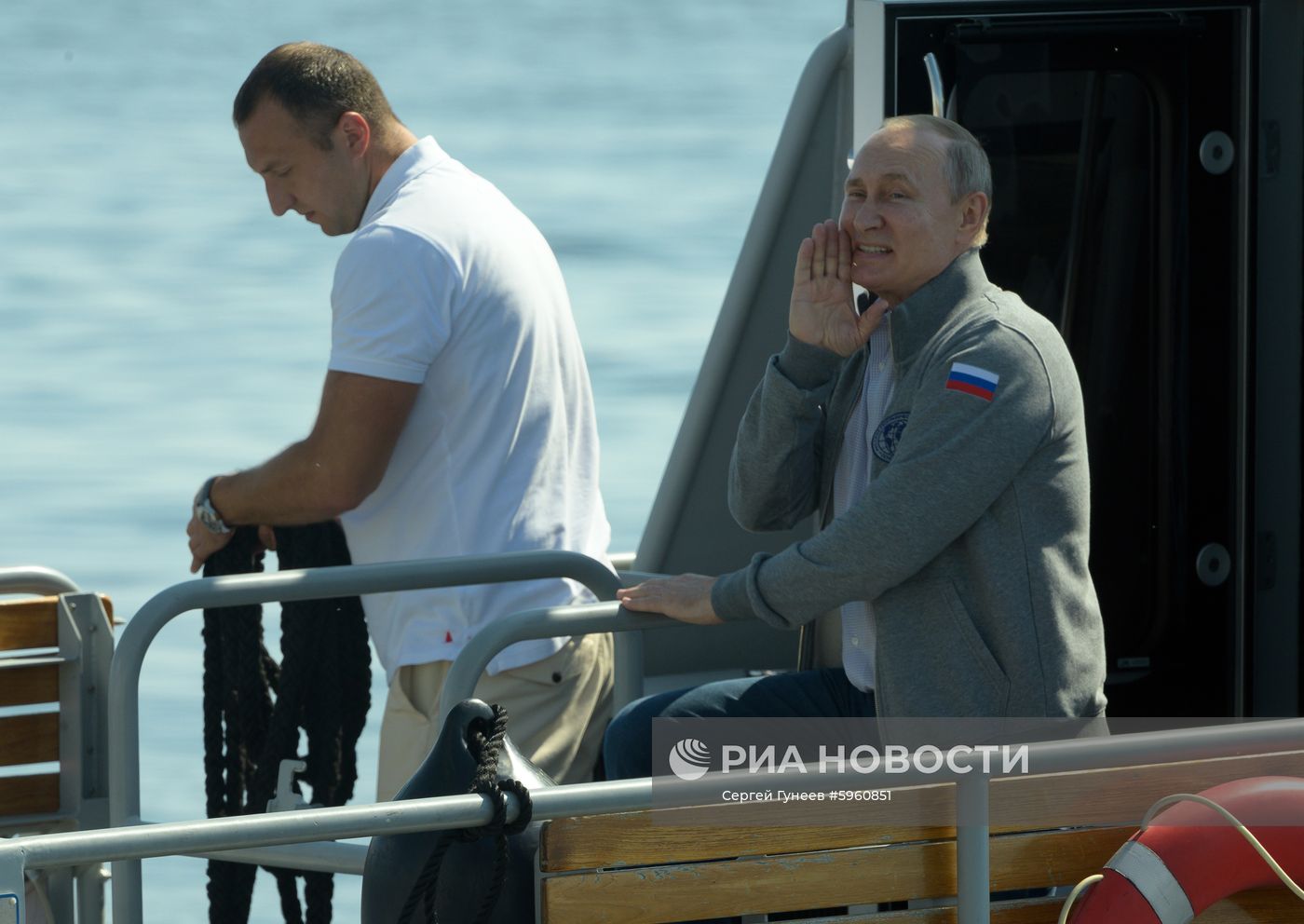 Президент РФ В. Путин посетил остров Гогланд
