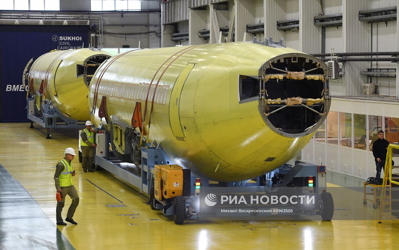 Производство самолетов Sukhoi Superjet 100 в Комсомольске-на-Амуре